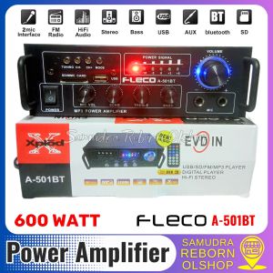 MURAH~Audio Power Amplifier Ampli FLECO SC-111BT / A-501BT / A-22BT / AV-339BT Bass + Echo + Treble + Bluetooth Stereo + USB + TF Card + FM Radio + 2 Input Karaoke + MP3 - SRO