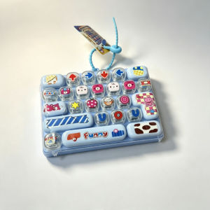 Baby‘s Mommy Fidget Keyboard Keychain 26 Key Clicker Toy Cute Animal Pendant Bag Charm Sensory Stress Relief Plastic Gift