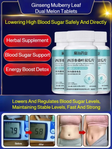 American Ginseng Mulberry Leaf Tablets Bitter Melon and Winter Melon Blend for Wellness Support Ginseng Supplement Mulberry Leaf Extract Herbal Blend Tablet