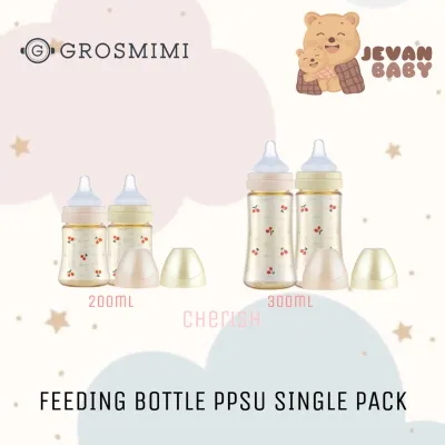 Grosmimi Feeding Bottle PPSU Single Pack (Included Nipple)
