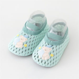 【local Stock】Anti Slip Floor Socks For Baby Soft Sole Learning To Walk Double Style Class A Polyester/mesh Material Soft And Breathable Adhesive Texture Dust-proof And Cool Proof