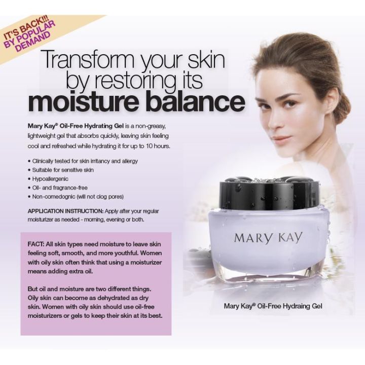 100 Original Mary Kay OilFree Hydrating Gel OFHG Moisturizer Lazada