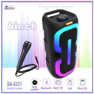 karaoke Super Bass Portable Wireless Bluetooth Speaker  With Free microphone