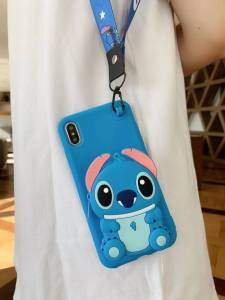 Wallet Cartoon Stitich silicon case for Samsung A20 A30 A30S A50 A50S A70 A70S