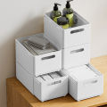 【HOSPORT】Compact Expandable Storage Box with Handles for Bedroom and Office Durable Plastic Material. 