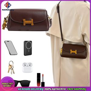 Vodool Leather Retro Shoulder Bag for Women Adjustable Shoulder Strap Underarm Purse Solid Color Crossbody Purse Clutch Purses
