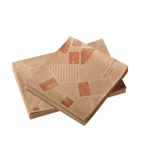 100Pcs Oil-Proof Paper Sandwich Burger Bread Wrapping Paper Fried Food Tray Paper