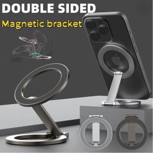 Double-sided Magnetic Bracket Portable Phone Holder Foldable Adjustable Stand Compatible with iPhone