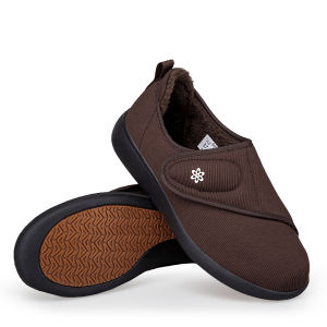 WuChu Winter Warm Diabetic Shoes for Women Wide Width Walking Sneakers Adjustable Closure Slip-on mother shoes for Elderly Swollen Feet Walking Shoes