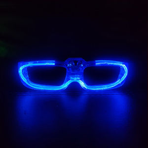 MD แว่นตาเรืองแสง ""มีหลอดไฟ LED"" แว่นตาเรืองแสง คริสต์มาส Luminous glasses