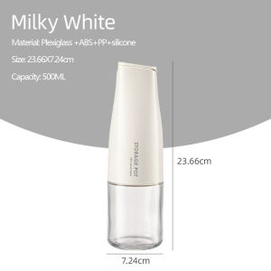 500ml Automatic Glass Oil Dispenser Gravity Oil Pot Automatic Flip Kitchen Oil Bottle Dispenser