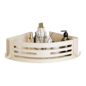 Shower Corner Shelf Storage Tray with Suction Cups Wall Mounted Shower Organizers Removable Toilet Corner Wall Shelf