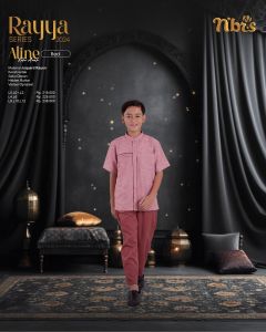 BAJU NIBRAS SARIMBIT KELUARGA RAYYA SERIES ALINE RED