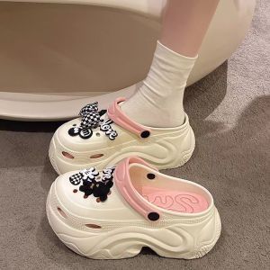 [Free Shipping] EVA 10Cm Height-Increasing Thick-Soled High-Heeled Clog Sandals For Petite Women New Summer Lightweight Sandals