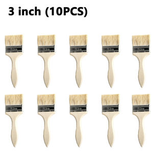 OKDA 1" 2" 3" 4" Paint Brush Multipurpose High Quality Wooden Handle Brush 10PCS