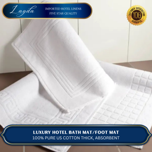 Luxury Hotel Bath Mat / Foot Mat – 100% Pure US Cotton 350grams | Thick Absorbent & Durable (1-Piece)