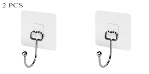 【Ready Stock】10PCS Self Adhesive Hooks Rotating Waterproof Seamless Strong Sticker Holder Wall Door Storage Hanging Hook Kitchen Bathroom Organizer