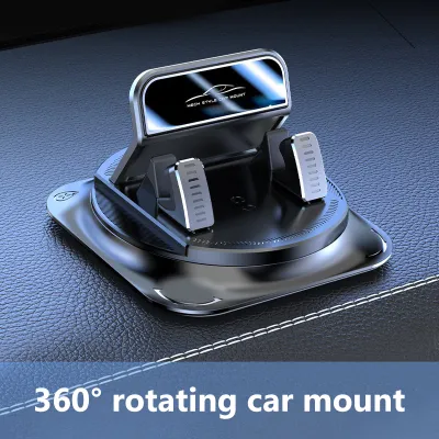 SEAMETAL Car Phone Holder 360° Rotation Dashboard Navigation Mount Mobile Phone Stand With Strong Suction Base