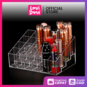 Rak  Lipstick Serbaguna 24 Slot / Rak kosmetik Lipstick Acrylic / kotak Lipstick