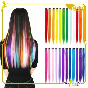 ONE-K144 Wig Jepit Rambut Palsu Lurus Panjang Single Hair Extention Colourful Wanita / Klip Wig Rambut Palsu Cewek Korea Warna Warni Hair Clip Import
