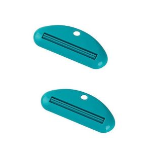 BEBA 2pcs Plastic Toothpaste Squeezer Squeezed Manual Toothpaste Tube Clip Cute No Waste Facial Cleanser Dispenser Bathroom