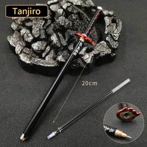 4 Styles Demon Slayer Cosplay Sword Gel Pen Rengoku Kyoujurou Pen Kimetsu No Yaiba Kokushibo Cos Weapon Pens Tsuyuri Kanao Halloween Gift