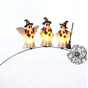 GEANAN Ghost 2D Pattern Butterfly Garden Stake Metal Non-Fading Bird Sculpture Unique Rustic Halloween Garden Ghost Plugin Garden Decoration