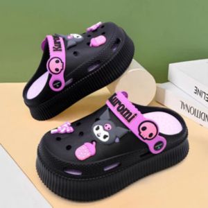 UoMeAi Sandal Labubu Anak Perempuan Jelly Fuji Sandal Sepatu Kodok Anak EVA Sandal Platform