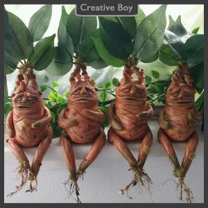[Creative] Mandrake Grass Resin Statue Landscape Ornament Art Figurine Crafts for Garden