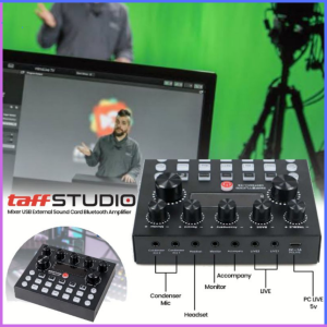CL COD TaffSTUDIO Mixer USB External Sound Card Bluetooth Amplifier V8S / amplifier mobil super bass karaoke terbaru mini full bass /amplifier rumahan subwoofer super bass /amplifier karaoke power mixer bloetooth mini suara jos