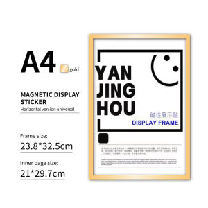 A4 Magnetic Photo Frame Self-adhesive Picture Frame Rectangle Poster Painting Frame Picture Display Rack Wall Sticky Cadre Photo A3/A4/A5/A6 Magnetic Photo Frame