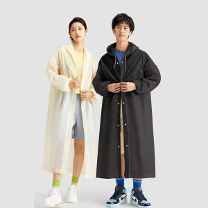 Bonnie Cathy Áo mưa người lớn EVA Áo Mưa không dùng một lần Áo Mưa Một mảnh di động dày + Ngoài trời Đi bộ đường dài