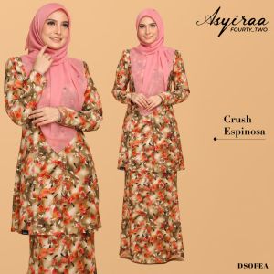Baju Kurung Tanpa Gosok Asyiraa Nursing Friendly Berpoket Kanan. Baju Kurung Moden Ironless. Baju Kurung Murah Ironless