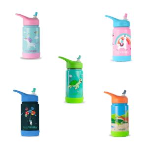 ECOVESSEL THE FROST - Insulated Stainless Steel Kids Water Bottle With Straw - 12 oz