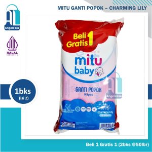 MITU Baby Wipes Tisiu Tisu Basah Ganti Popok Bayi 2x50s (Buy 1 Get 1)