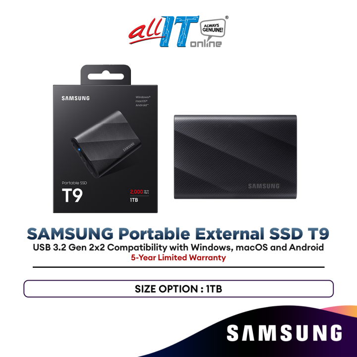 SAMSUNG Portable External SSD T9 USB 3.2 Gen 2x2 Compatibility with ...