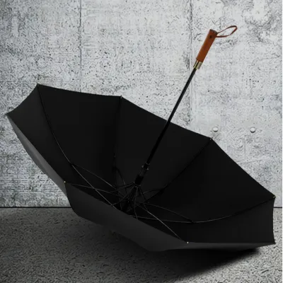 Ultra Large Umbrella Solid Wood Handle Automatic Golf Umbrella Strong Wind Resistance
