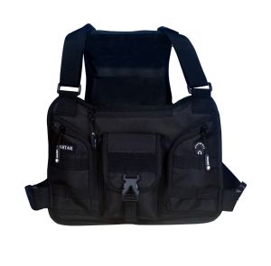 chest bag tas dada rompi tactical pria terbaru kekinian akhtar warna hitam