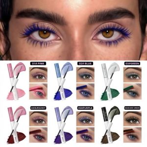 INTOONE Double Headed Diamond Glitter Mascara QIBEST Long Lasting Waterproof Mascara  Voluminous Colored Mascara Eyelashes