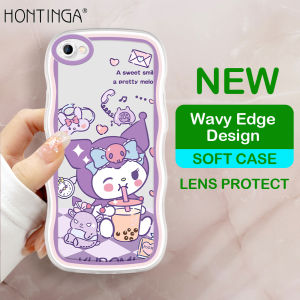 Hontinga Casing Case For VIVO V17 V9 Y85 V5 Lite V5S V5 Plus Y81 Y81i Case Transparent Clear Cases Anime My Melody Kuromi Soft Silicone Wavy Rubber Cases Back Cover Phone Case Softcase Casing For Girls