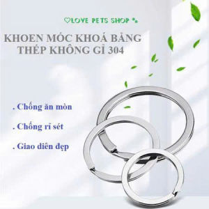 Khoen móc khoá dẹp khoen móc phụ kiện 2 vòng đôi (mẫu mới) - Love Pets Shop