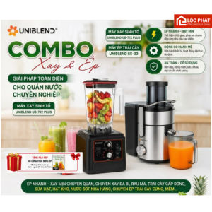 Combo Máy Xay Sinh Tố Công Nghiệp UB-712 PLUS Và Máy Ép Trái Cây SS-33 Uniblend Chính Hãng Bảo Hành 3 Năm