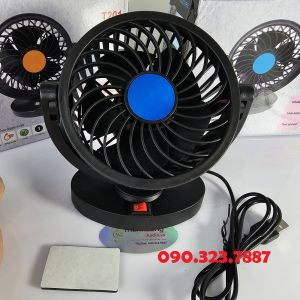 Quạt đơn 5v mini xoay 360 dùng trên ô tôxe hơi bàn làm việc Xoay Thông Minh Để Trên Ô Tô: Nhỏ Gọn Mát.