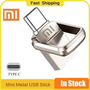 💖 FREE+COD+Ready Stock 💖 Xiaomi Mini Metal Usb Flash Drives Silver Memory Stick Pen Drive Waterproof Storage Devices 128Gb 256Gb 512Gb For Phone