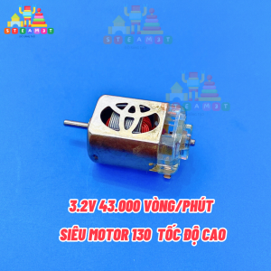 Siêu motor mini 130 3.2V 3.7V tốc độ cao 43000 vòng/phút chạy Pin cho xe RC mô hình - LK0050