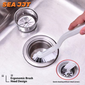 SEA JJT แปรงหัวโค้งอเนกประสงค์สำหรับครัวและบ้าน เหมาะสำหรับล้างแก้วและซอกซอน