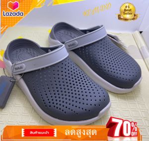😅 รองเท้าแตะแบบสวม  crocs LiteRide สีเทาใส่เทใส่สวย งานดีทุกคู่ เป็นรองเท้ายาง สั่งวันนี้ส่งฟรี