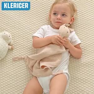 Baby Security Blanket Cotton Muslin Lovey Blankets Muslin Bunny Security Blanket Soft and Breathable Baby Security Blanket Bunny Loveys for Boys Girls Newborn Infant Babies (Grey)