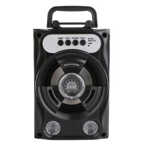 Wireless Speaker Portable Bluetooth Speaker With Microphone Colorful LED Light Rechargeable Party Karaoke Speaker Supports TF Card/USB FM Radio