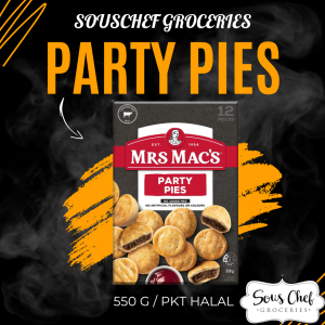 MRS MACS FROZEN PARTY PIES 550G/PKT 12PCS/PKT HALAL